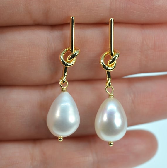 Orovi Orecchini Pendenti Donna Argento 925 Con Perle D'Acqua Dolce: Fatti A Mano, Ipoallergenici, Con Scatola Portagioie