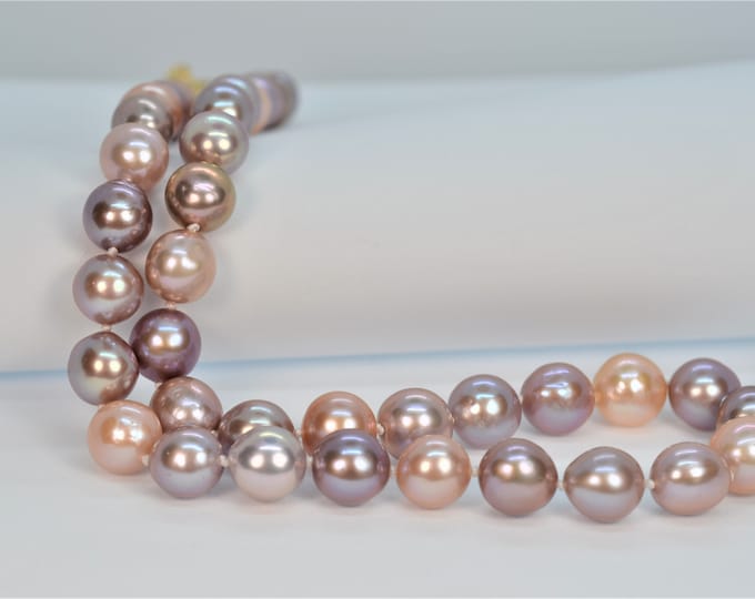 Metallic Rainbow Edison Pearl Necklace, 14k Gold Fill