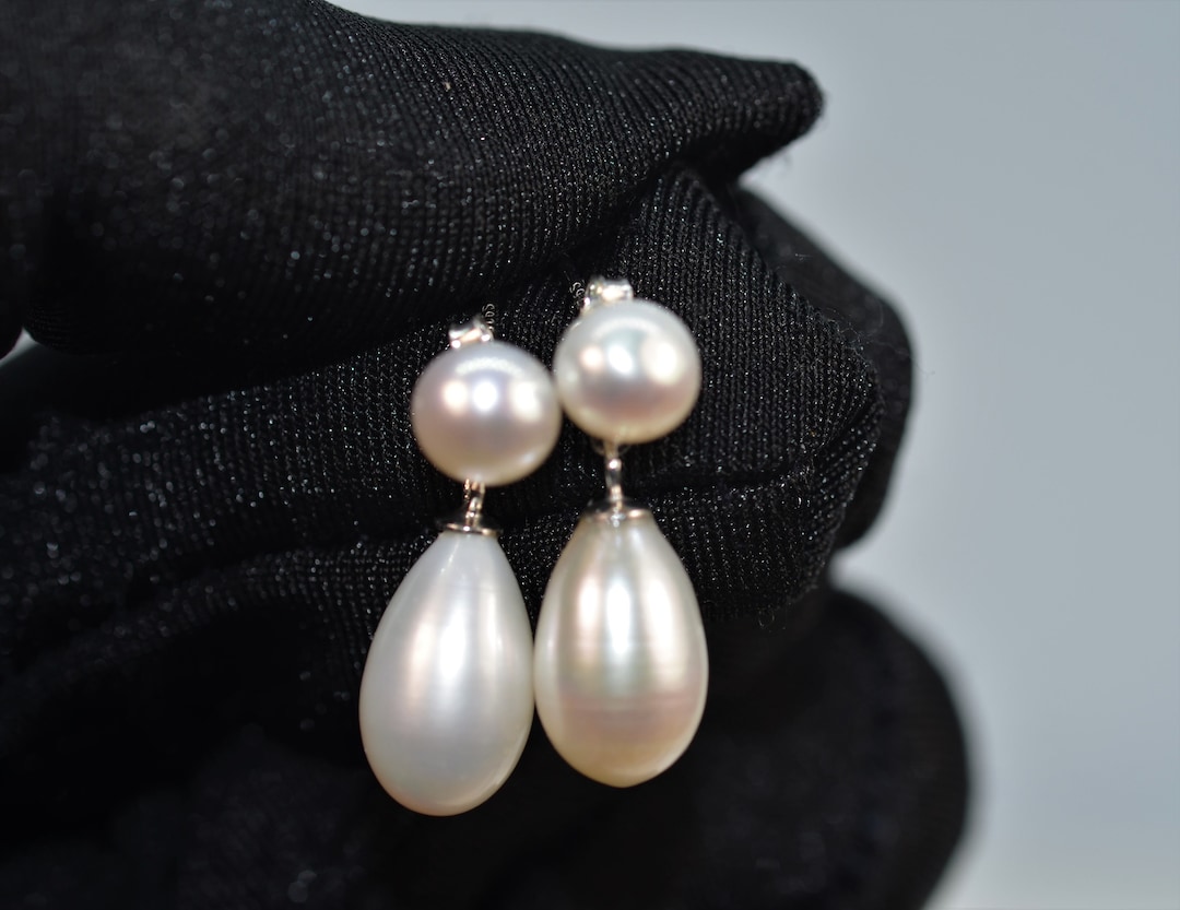 Boucles D'Oreilles En Perles De Culture Sur Argent 925 – Clip, Modèle Mignon