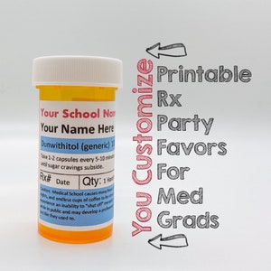 2024 PERSONALIZED/Custom Med School Graduation Party Favor PRINTABLE Labels, Physician Graduation Gift, DIY Graduation Printable