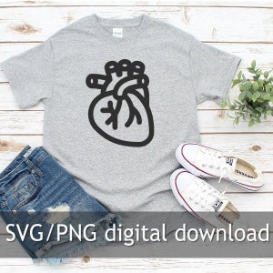 Heart SVG/PNG digital download, Cricut pattern, Cricut SVG cut file , nurse svg files, Cardiology svg, Silhouette Cut File