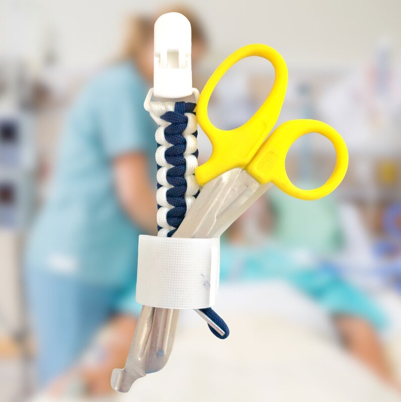 Nurse Tape & Scissor Lanyard/ Custom Paracord clip for scrubs/ Etsy