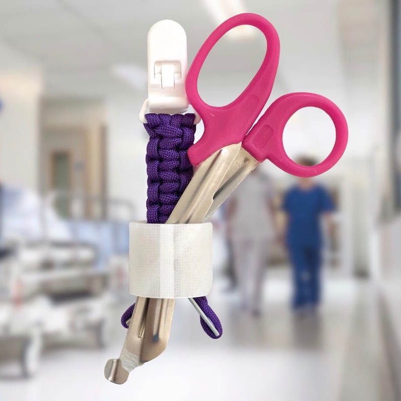 Nurse Tape & Scissor Lanyard/ Custom Paracord clip for scrubs/ Etsy