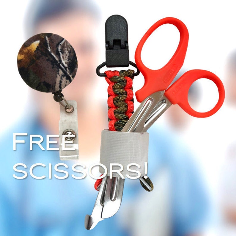Real Tree Hunting/ Scissor Lanyard & Badge Reel SET/ Paracord Etsy
