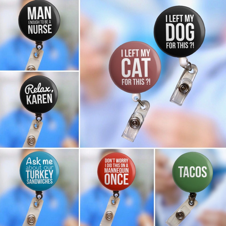 Salty Like Normal Saline Badge Reel for Nurses Male Nurse Scrubs Aides Nurse Practitioners OB Doctor Medical gift