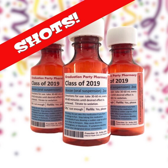 Medical Graduation Party Favors Shot Party Favors Party Etsy