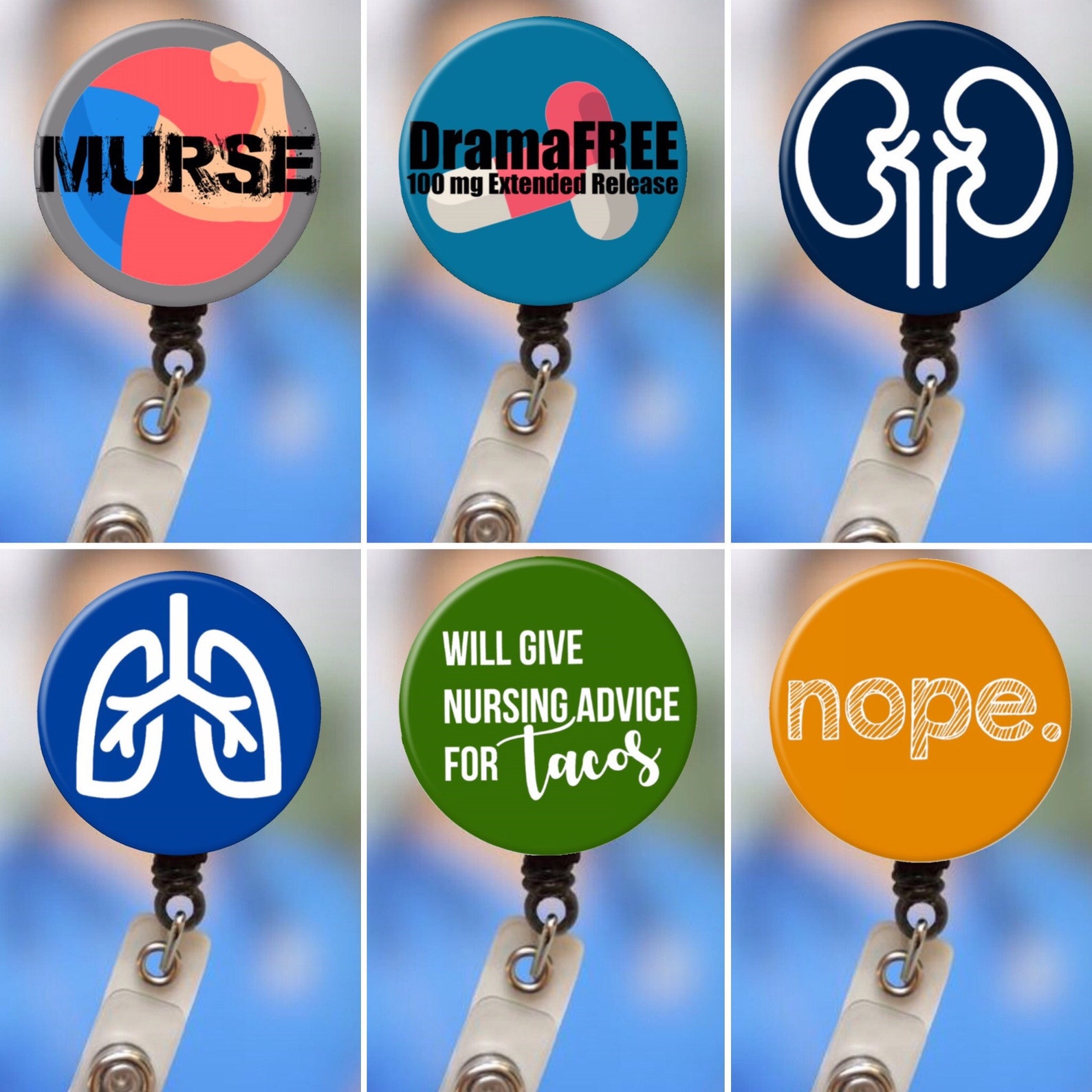 FUNNY NURSE Badge Reel for Nurses/ Male Nurse/ New Nurse/ Etsy