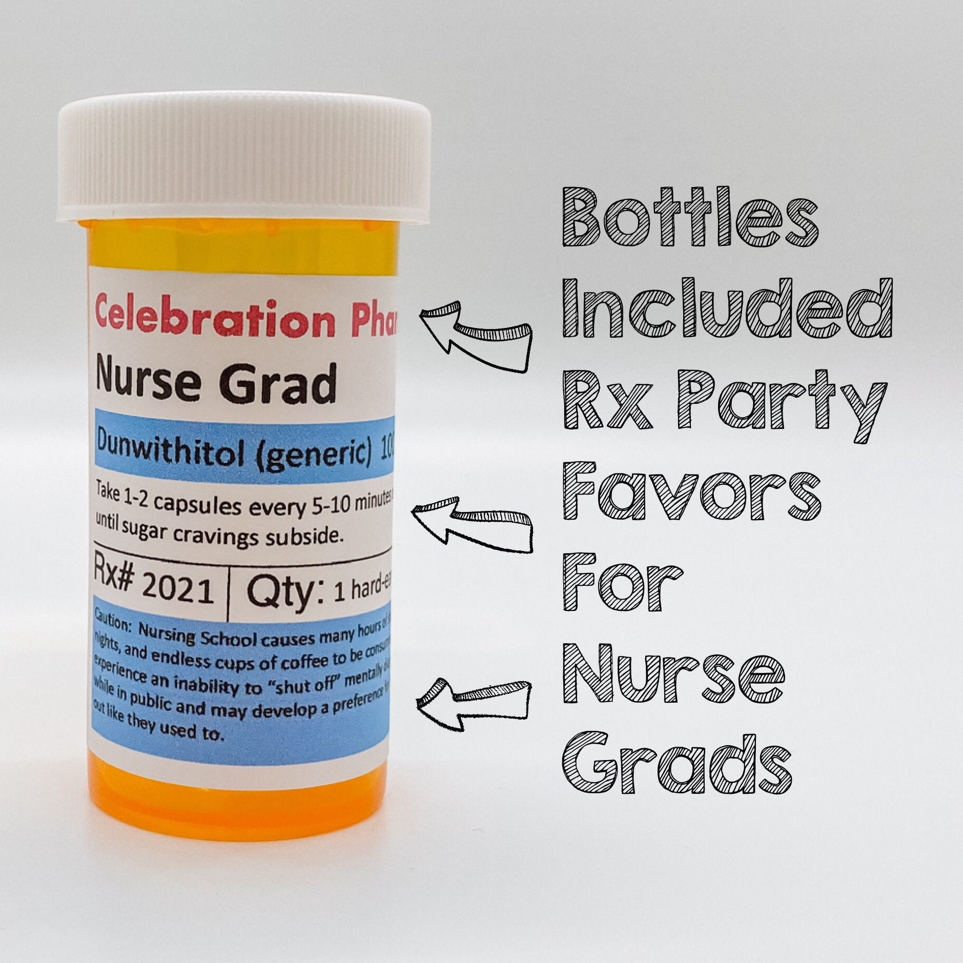 Nurse Graduation Party Favors DIY Party Favors Pill Bottles Etsy