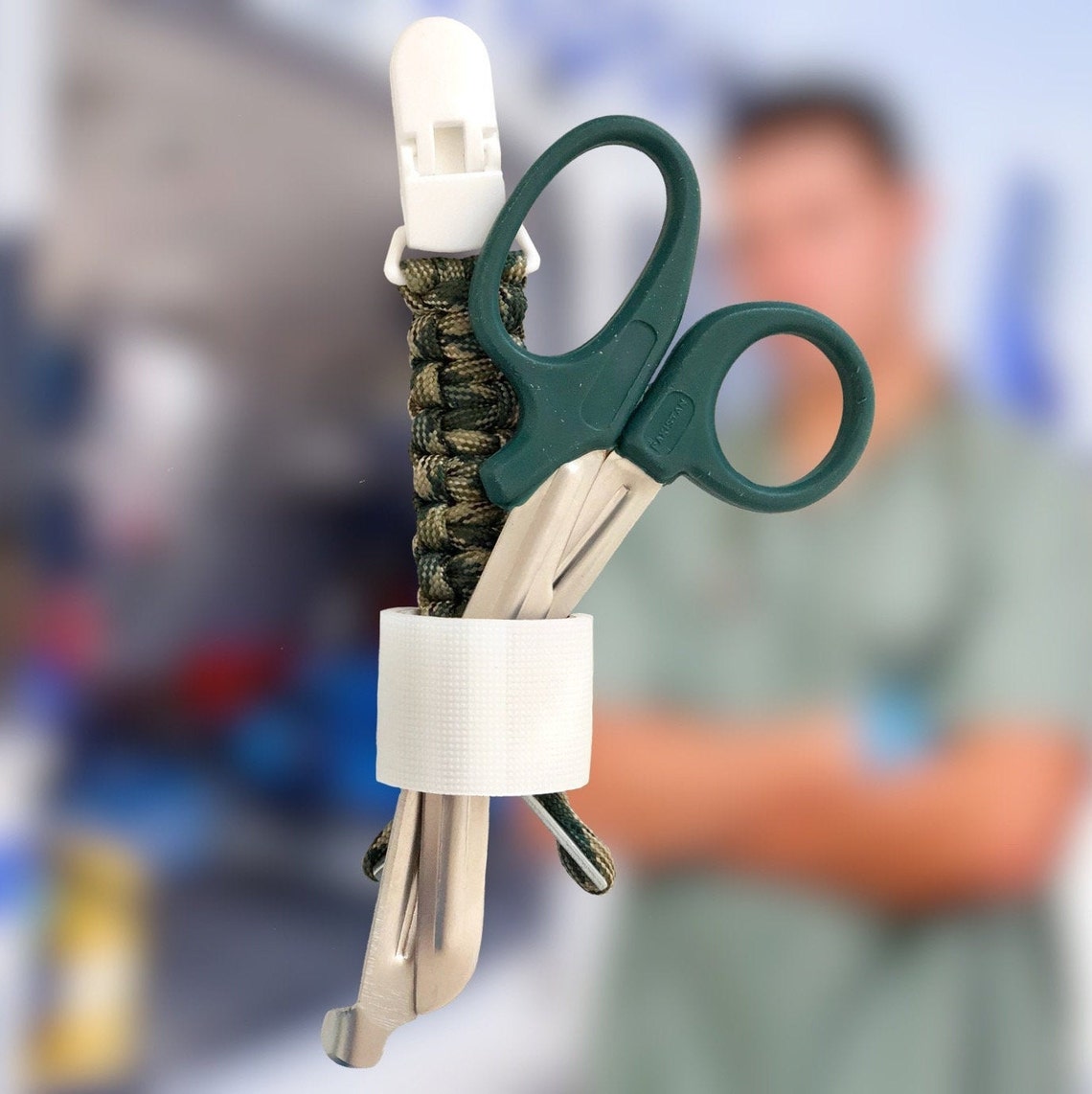 Nurse Tape & Scissor Lanyard/ Custom Paracord clip for scrubs/ Etsy