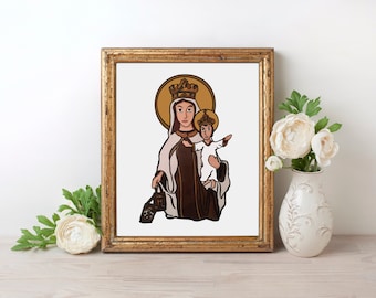 Arte impreso de Nuestra Señora del Monte Carmelo