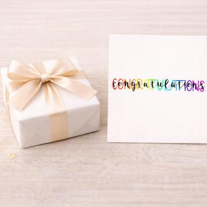 Congratulations SVG Cut File | Handwritten Script SVG | Procreate Lettering | Cricut & Silhouette