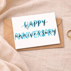 Happy Anniversary SVG Cut File | Handwritten Script SVG | Procreate Lettering | Cricut Silhouette