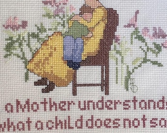 Mother & Child Cross Stitch: Fabric Nursery Decor