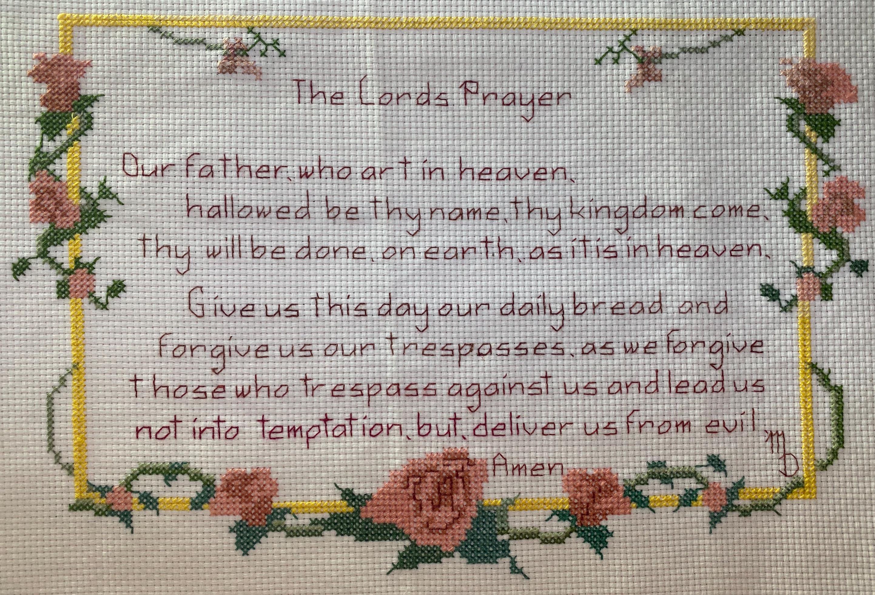 The Lord s Prayer Cross Stitch Completed Etsy the-lord-s-prayer-cross-stitch-completed-etsy