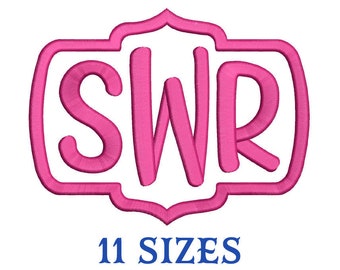 Cute Monogram Embroidery Font Cute Machine Embroidery Design Files in Csd Dst Exp Hus Jef Pes Pcs Shv Sew Vp3 Vip Xxx formats.