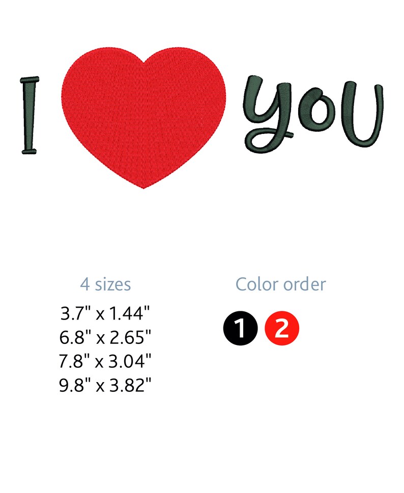 I heart you embroidery i heart you machine embroidery design  etsy I heart you embroidery i heart you machine embroidery design  etsy