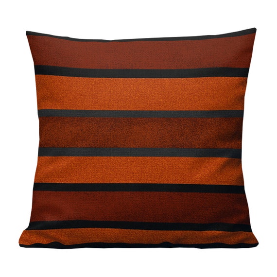 orange striped cushions