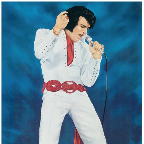 Elvis Presley illustration Poster | Elvis Presley Vintage Poster | Retro Rock Poster | Vintage Wall Art | Vintage poster