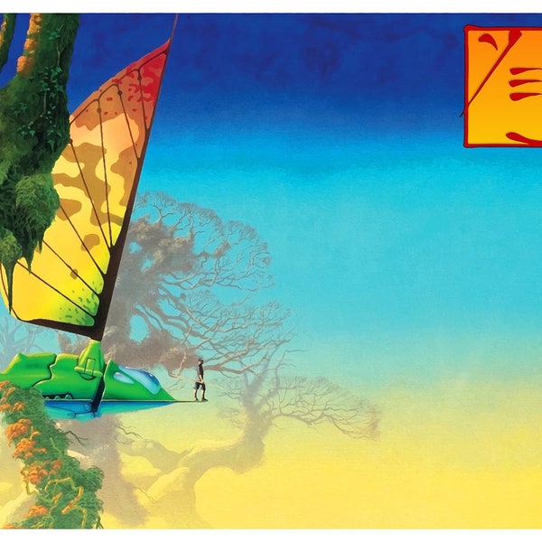 YES Home Illustration Poster | Roger Dean Poster | Yes Cover Poster | YES Vintage Poster | Vintage Wall Art