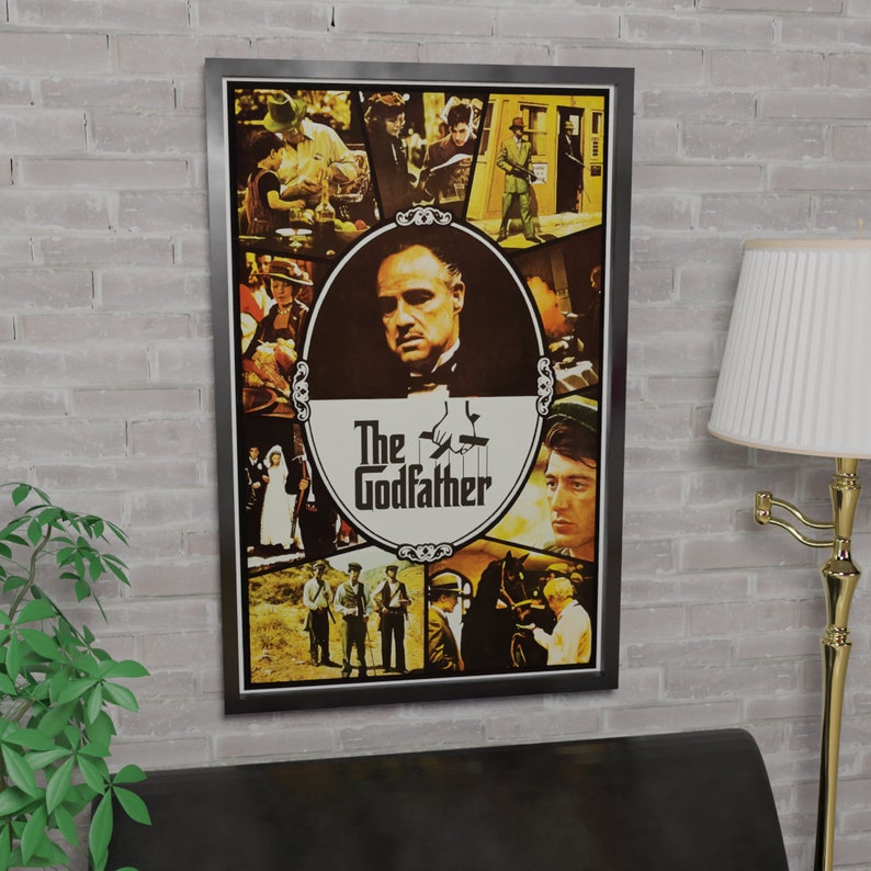 Framed the Godfather Poster the Godfather Movie Poster the Etsy