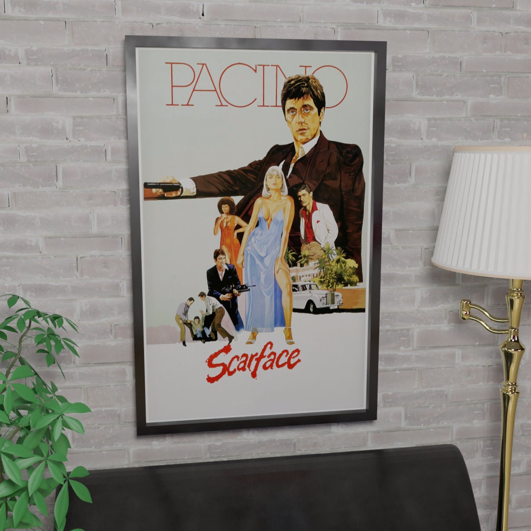 Framed Scarface Poster Scarface Movie Poster Scarface Etsy