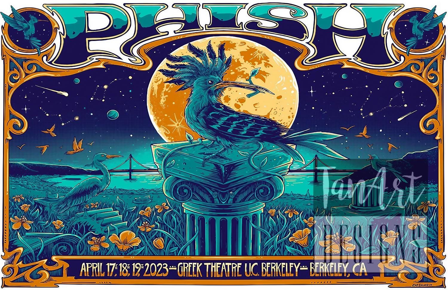 レア PHISH 1998 Fillmore Poster フィッシュ ポスター FPhish.jpg