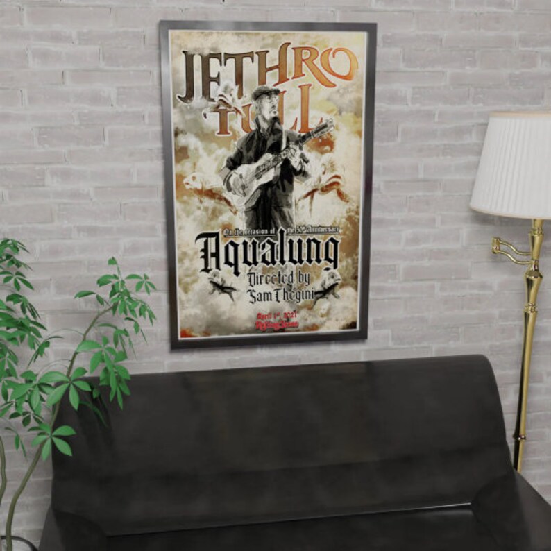 Framed Jethro Tull Aqualung 50th Anniversary Poster Jethro Tull Poster