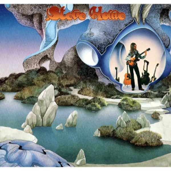 Framed Steve Howe Beginnings Illustration Poster | Roger Dean Poster | Yes Cover Poster | YES Vintage Poster | Vintage Wall Art