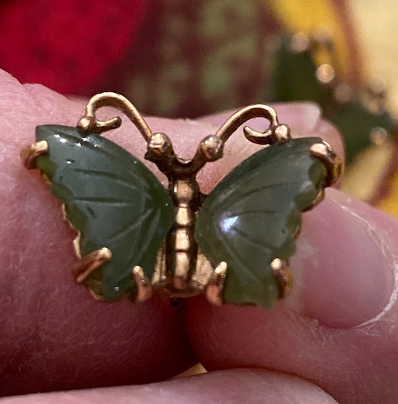 Butterfly earrings with matching pin