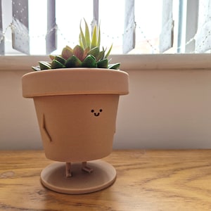 Standing plant Pot Cute Plant Pot Plant Pot Standing Planter Cute Planter Planter CharacterIndoor PlanterCactus PlanterSucculent image 1