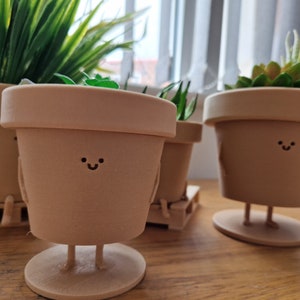 Standing plant Pot Cute Plant Pot Plant Pot Standing Planter Cute Planter Planter CharacterIndoor PlanterCactus PlanterSucculent image 2