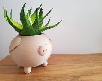 Pig Planter | Piggy Planter | Animal Planter | Cute Planter | Indoor Planter | Cactus Planter | Gift | Present | Container | Pot | Succulent