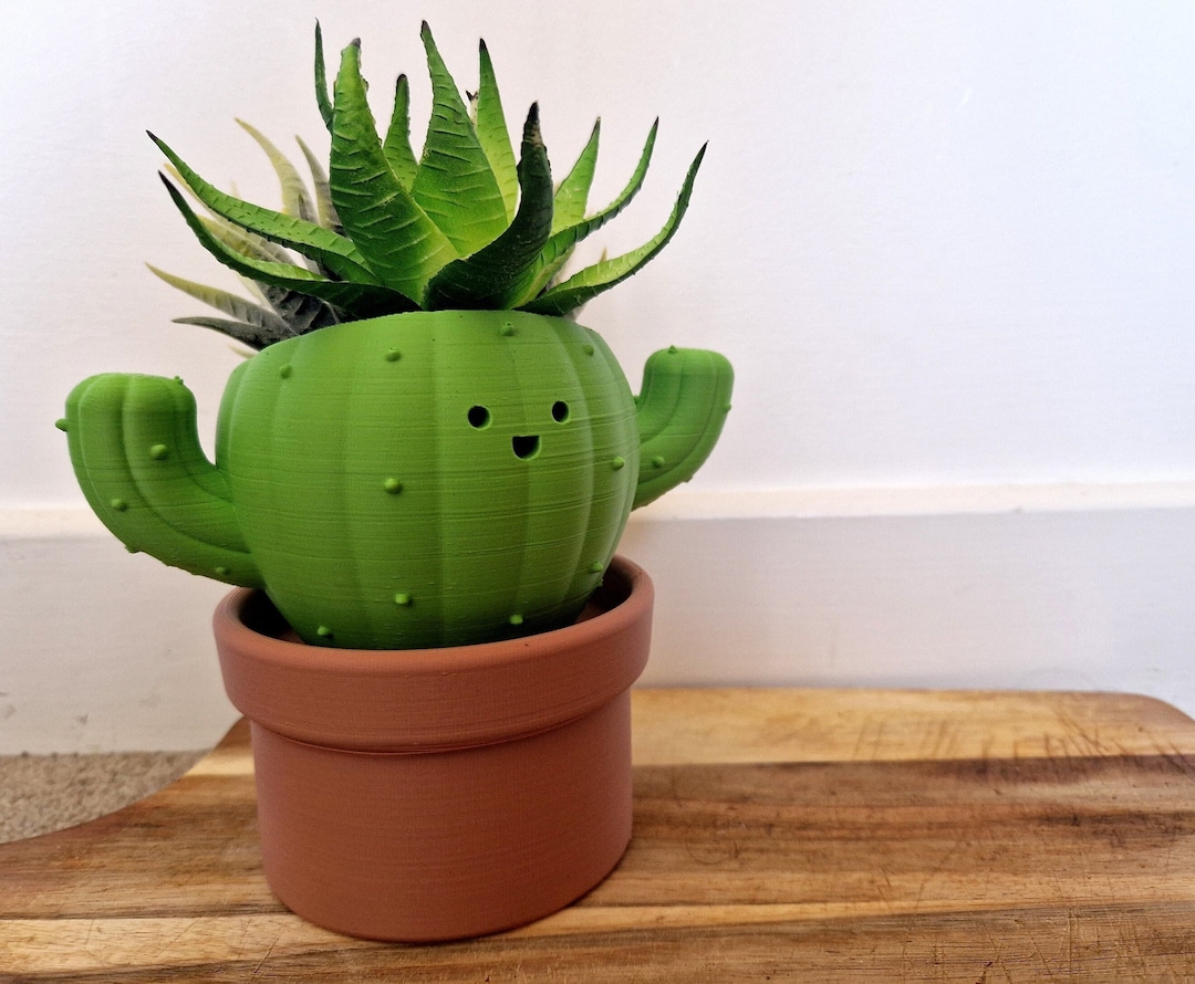 VASE,19--Pot De Fleurs En Céramique Imitation Cactus, Vase Créatif En