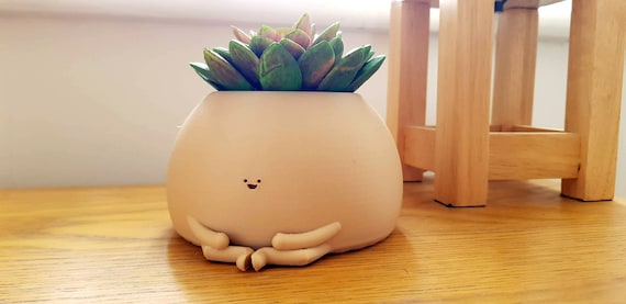 ヨガプラントポット | 多肉植物用のかわいい座れるプランター - Etsy 日本