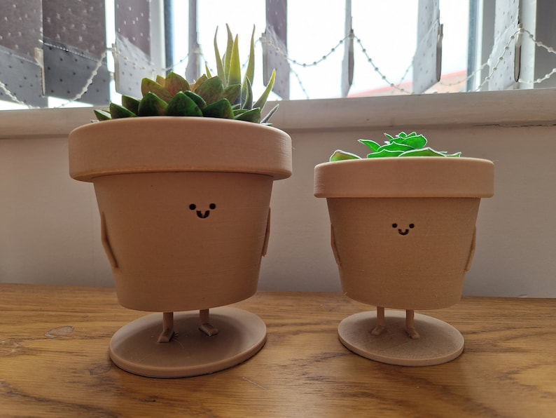 Standing plant Pot Cute Plant Pot Plant Pot Standing Planter Cute Planter Planter CharacterIndoor PlanterCactus PlanterSucculent image 3