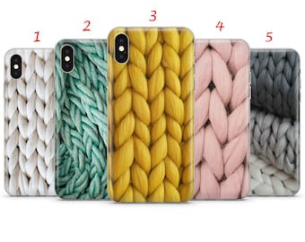 Hygge Knitting Phone Case Handmade  for iPhone 15,14,13,12,11,XR,XS, 8+, 7 Samsung A12, S20, S21, A40, A71, A51 Huawei P20, P30 Lite