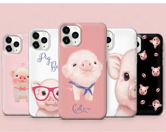 Piglet Phone Case Pink Pig Cover for iPhone 15,14,13,12,11Pro,XR,XS,8  Samsung A12,S20,S21,A40,A71,A51,S22,A70 Galaxy S10e,A52,A32,A50