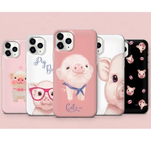 Piglet Phone Case Pink Pig Cover for iPhone 15,14,13,12,11Pro,XR,XS,8  Samsung A12,S20,S21,A40,A71,A51,S22,A70 Galaxy S10e,A52,A32,A50