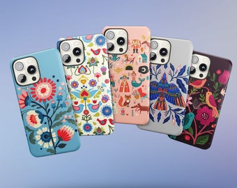 Fashion flowers Snap Case Retro Tough Case for iPhone 15,14,13, 12 Pro, 11, XR, SE, 7, 8+, Samsung S21 Plus, S20, S10, S9, S8, Note 10