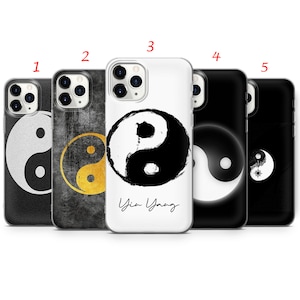 Black and white phone case yin yang symbol Case for iPhone 15,14,13,11 Pro,12,8+,Xr,Xs SAMSUNG A12,A51,A71,A20e Galaxy S21 FE,S22,A32,A52
