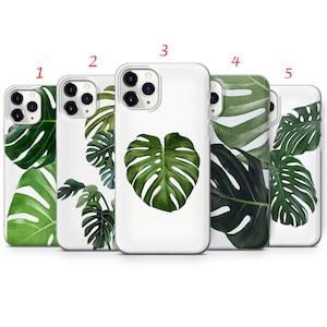 Plant Flowers Phone Case Monstera Cover for iPhone 15,14,13,12,11 Pro,XR,XS,7 Samsung A12,S20,S21,A40,A71,A51 Galaxy S10e,A52,A32,A70,S22