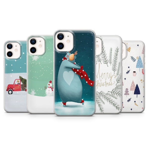 White Phone Phone Case Christmas phone Case for iPhone 15,14,13,12,11,XR,8+,7 Samsung A12,S20,S21,A40,A71,A51 Galaxy A20e,S10e,A13,A50,S22+