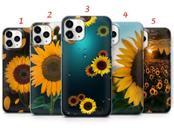 Sonnenblume Handyhülle: Blumenmuster, weiches TPU Gel