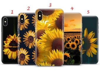 Sonnenblume Handyhülle: Gelbe Blumenhülle, weiches TPU Gel