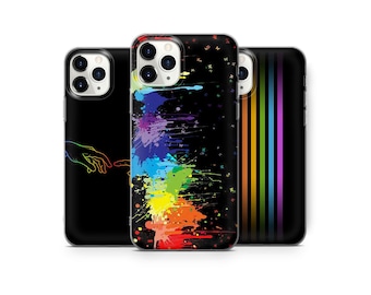 Pride LGBTQ Rainbow Art Phone Case: Soft Gel TPU