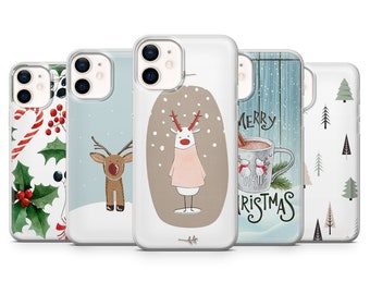 White Phone Case Christmas Case for iPhone 15,14,12,11Pro,XR,XS,8+,7 Samsung A12,S20,S21,A40,A71,A51 Galaxy S22,S21,S10e Galaxy A54,A13,A20e