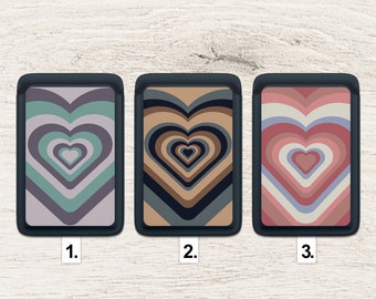 Heart Magnetic Wallet, Love Card Holder Case for iPhone 13, iPhone 12 models, Mini Card, Personalized Phone WalletHea