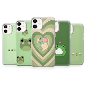 Kawaii telefoonhoesje Frog Cover geschikt voor iPhone 15 Pro Max, 14 Plus, 13, 12, 11, XR, XS en Samsung S23, S22, A54, A53, Pixel 8, 7