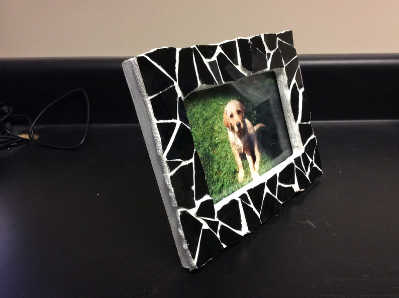 Black & White Mosaic Photo Frame Etsy