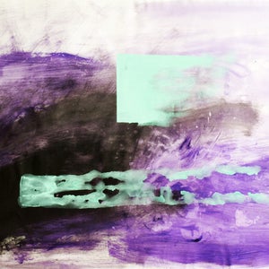 The Path - Abstract Acrylic Minimalist Art Purple Turquoise Stretched Original Ready to Hang Painting on Canvas